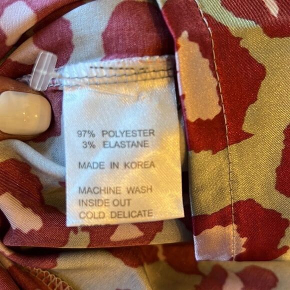 TRACY NEGOSHIAN Women’s Ana Leopard Print Shift Dress Gray/Pink/Red Size Medium - Picture 11 of 12